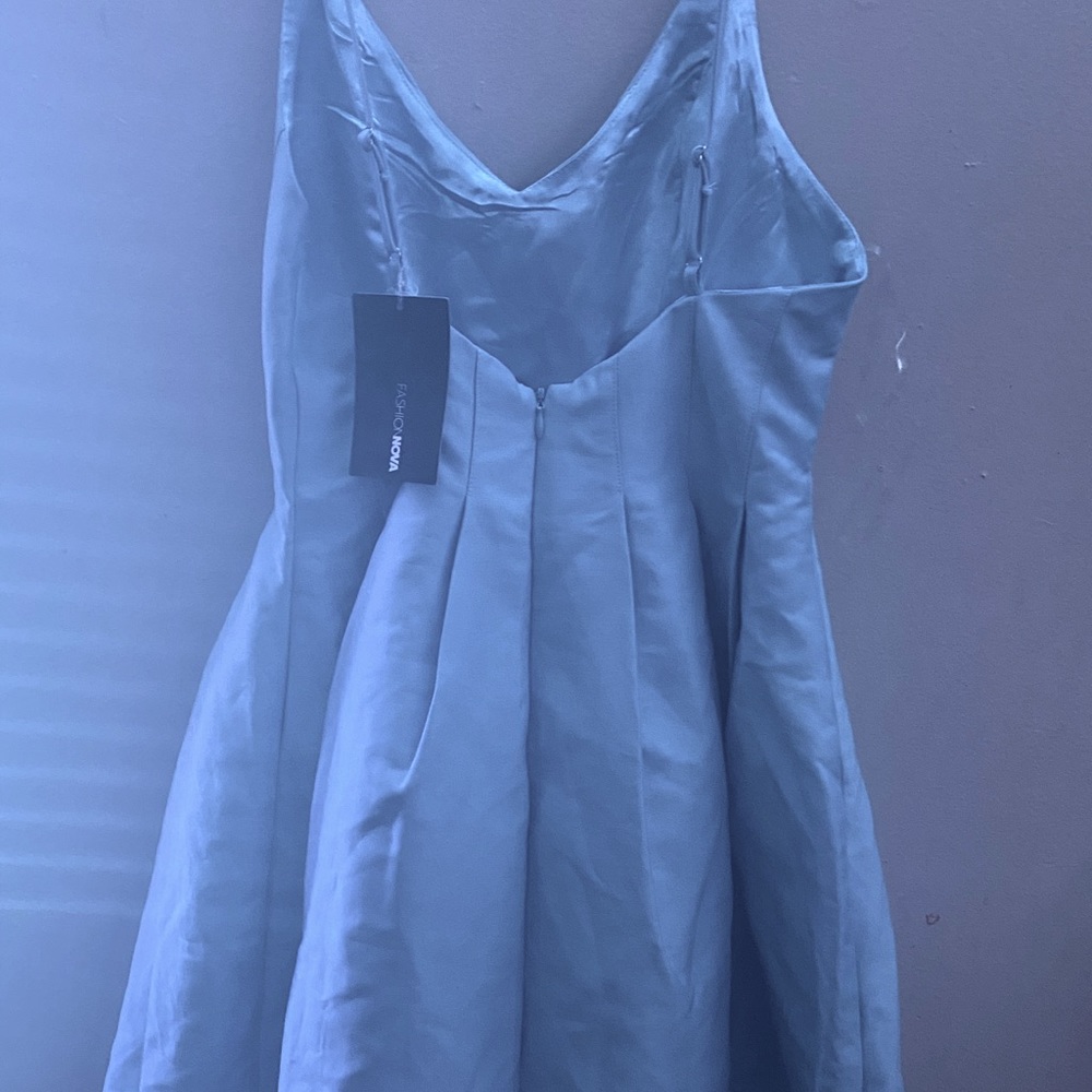 Baby blue spaghetti strap dress